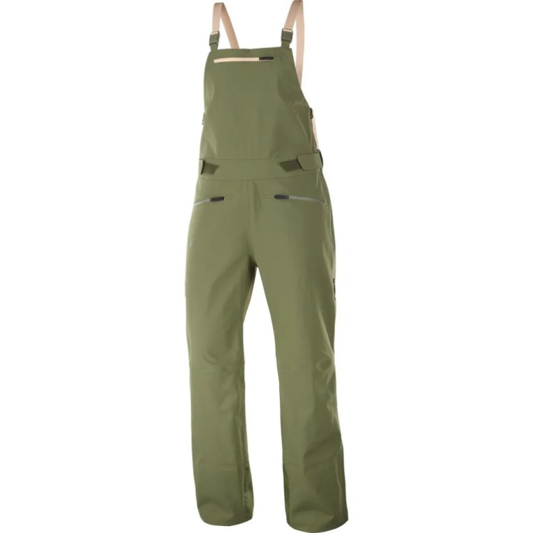 Pantalones De Esquí Salomon Stance 3L Bib Mujer Verde Oliva | MX QWEZ013